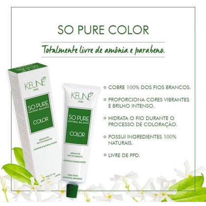 Imagem de Tinta Keune So Pure 1 Preto + Ox Cream Dev 6% 20Vol