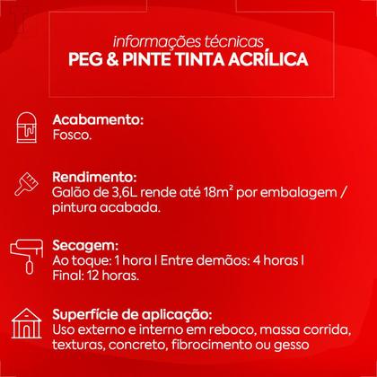 Imagem de Tinta latex eucatex peg pinte acrilico areia pipa 3600ml