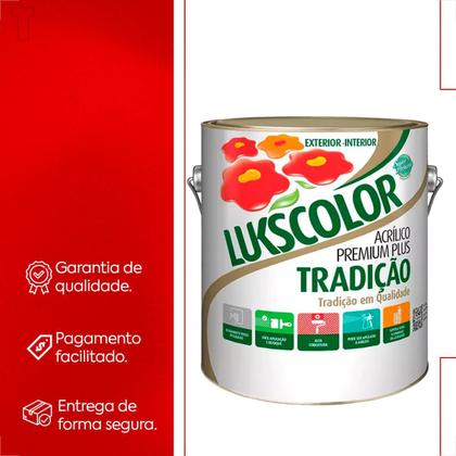 Imagem de Tinta latex lukscolor tradicao acrilico fosco 3600ml terracota