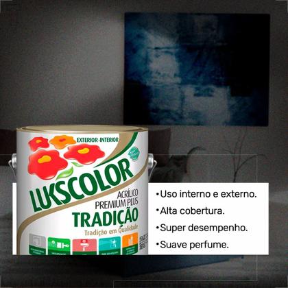 Imagem de Tinta latex lukscolor tradicao acrilico fosco 3600ml verde primavera