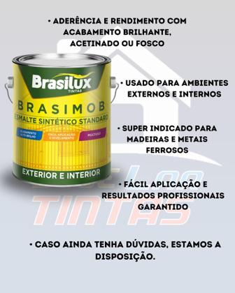 Imagem de Tinta p/ madeira e metal secagem rapida 3,6 l varias cores