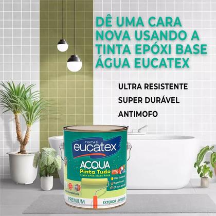 Imagem de Tinta Para Azulejos Epóxi Base Água Eucatex 3,6l - Branco