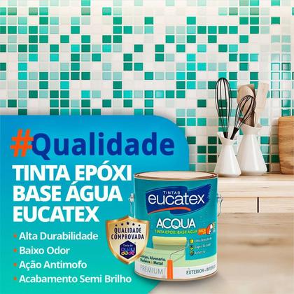 Imagem de Tinta Para Azulejos Epóxi Base Água Eucatex 3,6l - Branco