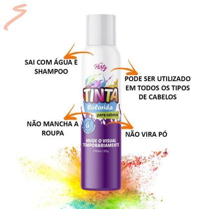 Imagem de Tinta Para Cabelo Lavável Para Crianças Não Tóxica - My Party