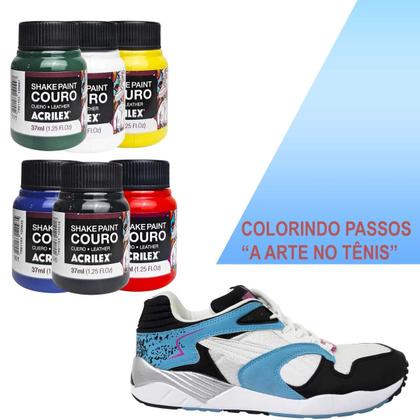 Imagem de tinta para couro marrom shake paint sapatos e jaquetas