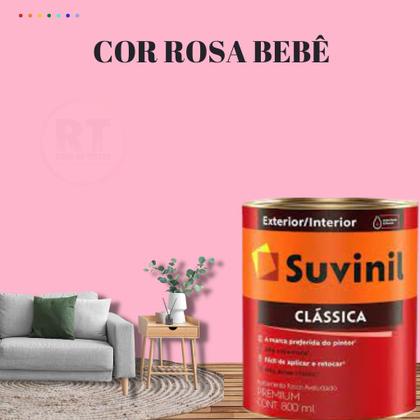 Imagem de Tinta Para Parede Acrílica Suvinil 800ml Clássica Cor Rosa Premium Cor Rosa Queimado