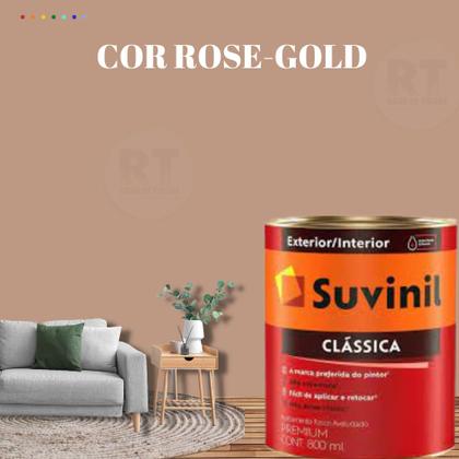 Imagem de Tinta Para Parede Acrílica Suvinil 800ml Clássica Cor Rosa Premium Cor Rosa Queimado