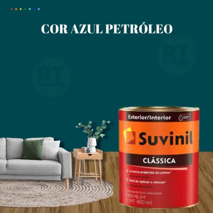 Imagem de Tinta Para Parede Azul Suvinil Clássica 800ml Cor Premium Cor Azul Céu/Cor Azul Tempestade