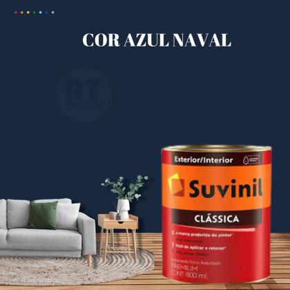 Imagem de Tinta Para Parede Azul Suvinil Clássica 800ml Cor Premium Cor Azul Céu/Cor Azul Tempestade