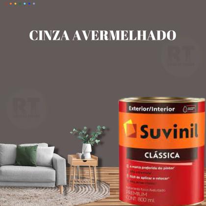 Imagem de Tinta Para Parede Cinza  Suvinil Clássica 800ml Premium