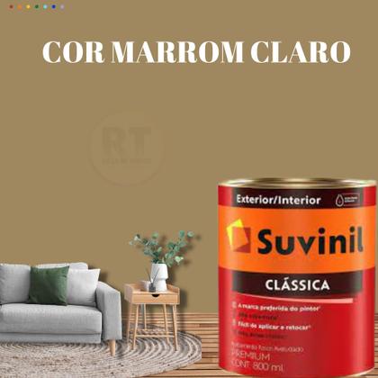 Imagem de Tinta Para Parede Marrom  Suvinil Clássica  Premium Antimofo 800ml