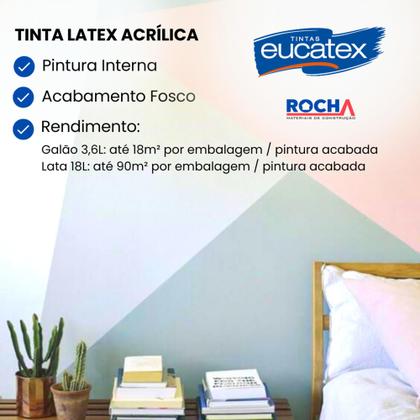 Imagem de Tinta para parede Peg Pinte 3,6L Sem Cheiro Anti Mofo Eucatex