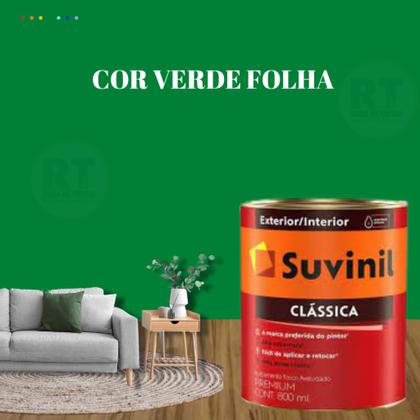 Imagem de Tinta Para Parede Verde Suvinil Clássica Premium Antimofo 800ml