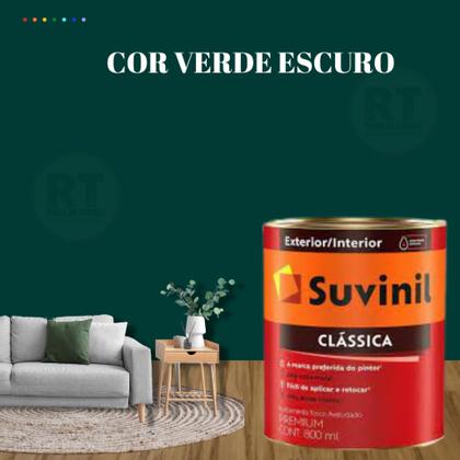 Imagem de Tinta Para Parede Verde Suvinil Clássica Premium Antimofo 800ml