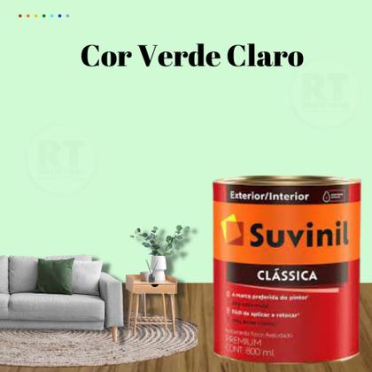 Imagem de Tinta Para Parede Verde Suvinil Clássica Premium Antimofo 800ml