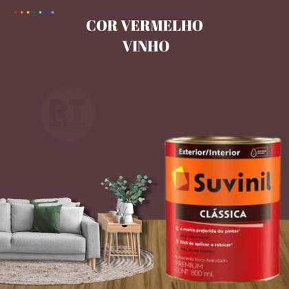 Imagem de Tinta Para Parede Vermelha Suvinil Clássica Premium Antimofo 800ml