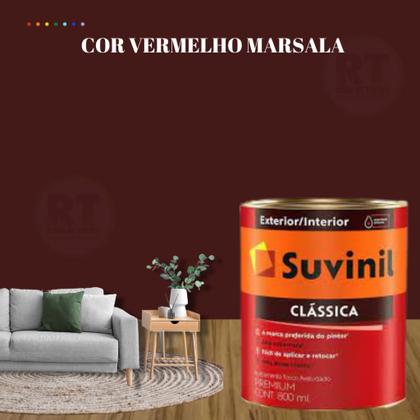 Imagem de Tinta Para Parede Vermelha Suvinil Clássica Premium Antimofo 800ml