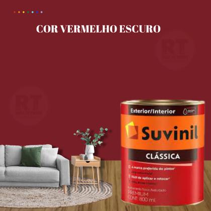 Imagem de Tinta Para Parede Vermelha Suvinil Clássica Premium Antimofo 800ml