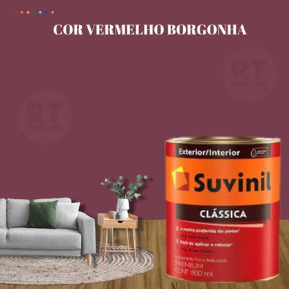 Imagem de Tinta Para Parede Vermelha Suvinil Clássica Premium Antimofo 800ml