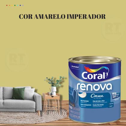 Imagem de Tinta Parede Amarelo Acrílica Fosca Renova 800ml