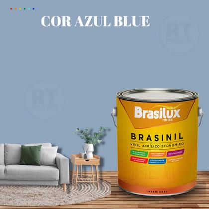 Imagem de Tinta Parede Azul Acinzentado Acrílica Brasinil 3,2l