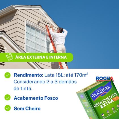 Imagem de Tinta Parede Concentrada Rendimento Extra Anti Mofo 18L Eucatex