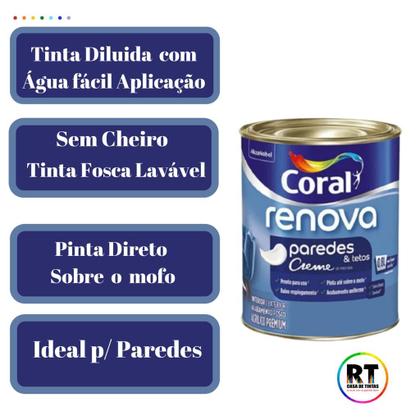 Imagem de Tinta Parede Marrom Acrílica Fosca Renova 800ml