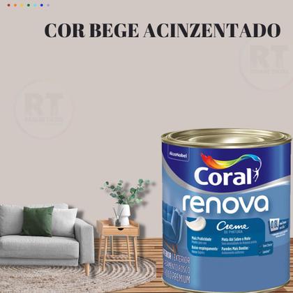 Imagem de Tinta Parede Marrom Acrílica Fosca Renova 800ml