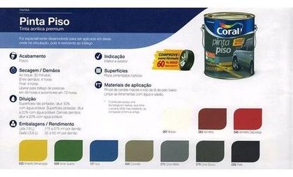 Imagem de Tinta Piso Inter/exte Parede/teto/calçadas 3,6lt Coral Cores