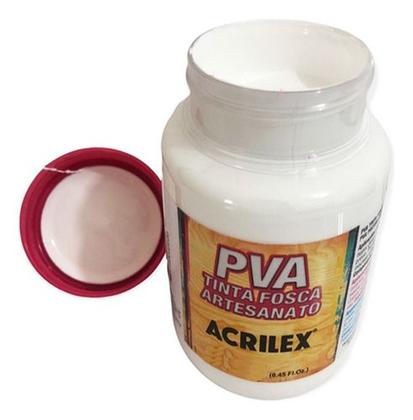 Imagem de Tinta PVA Cores Fosca Para Artesanato 500 ml Acrilex Branca