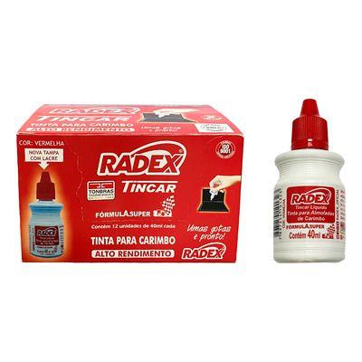 Imagem de Tinta Refil De Carimbo Radex Vermelho 40ml