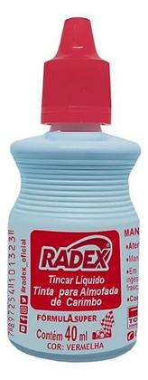 Imagem de Tinta Refil De Carimbo Radex Vermelho 40ml
