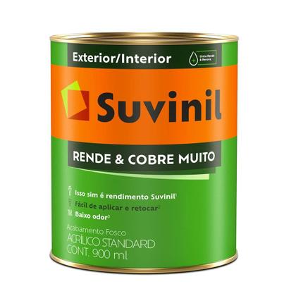 Imagem de Tinta rende cobre muito acrílico fosco branco 900ml