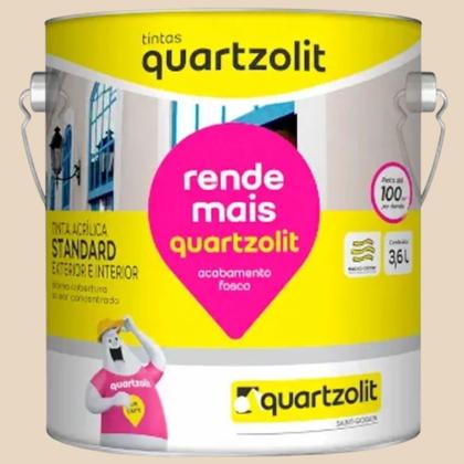 Imagem de Tinta Rende Mais Standard 3,6 Litros Palha - 0604.00045.0036GL - QUARTZOLIT