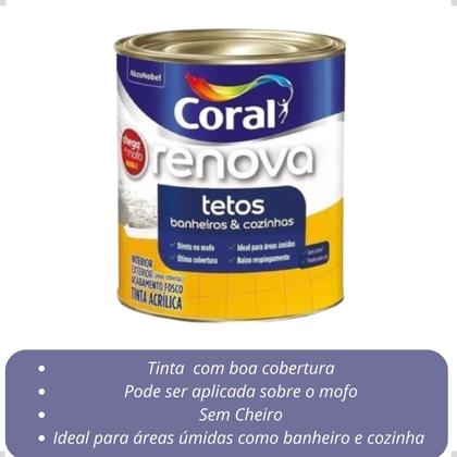 Imagem de Tinta Renova Chega De Mofo Acrilica 900 Ml Branco Coral
