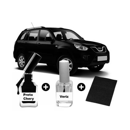 Imagem de Tinta Retoque Tira Risco Carro Chery Preto - Tiggo