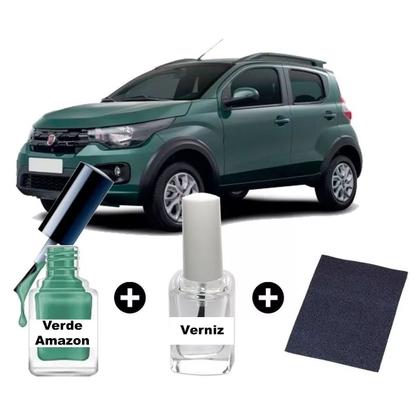 Imagem de Tinta Retoque Tira Risco Carro Fiat - Verde Amazon
