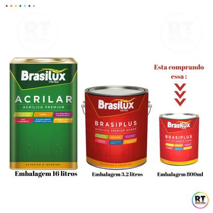 Imagem de Tinta Semi Brilho Cinza Azulado 800ml  Brasiplus Acrílica Lavável.