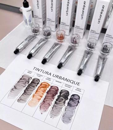 Imagem de Tinta sobrancelhas designer profissional urbanique completo com escovinha microbrush e anel batoque