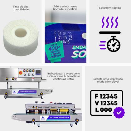 Imagem de Tinta Sólida Branca para Seladora Automática