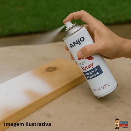 Imagem de Tinta spray anjo kit com 4 uso geral branco fosco 400 ml