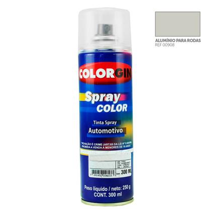 Imagem de Tinta Spray Automotiva ALUMÍNIO P/ RODAS 300ml COLORGIN