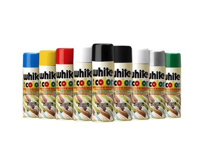 Imagem de Tinta Spray Dourado Uso Geral Artesanato White Color 340ml Secagem Extra Rápida Ótimo Acabamento