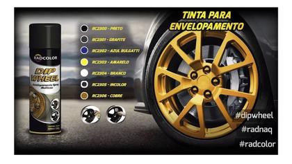 Imagem de Tinta Spray Envelopamento Líquido Amarelo 500ml Dip Wheel