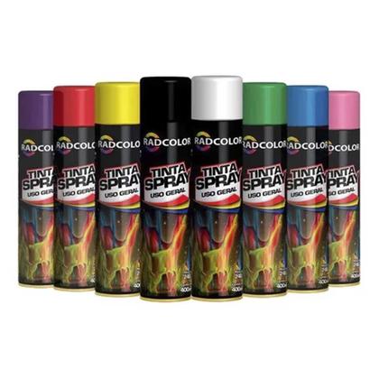 Imagem de Tinta Spray Metalica Prata Uso Geral Radcolor 400ml RC2119