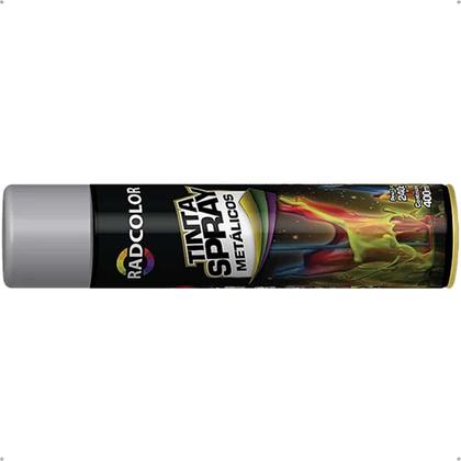Imagem de Tinta Spray Metalica Prata Uso Geral Radcolor 400ml RC2119