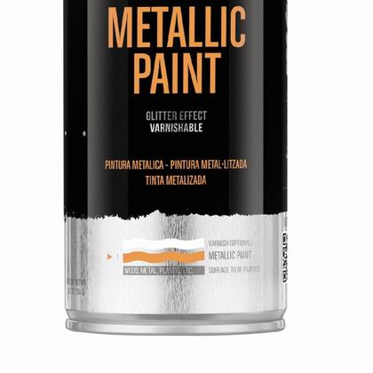 Imagem de Tinta Spray Metálica Preto 400Ml Pro Mtn