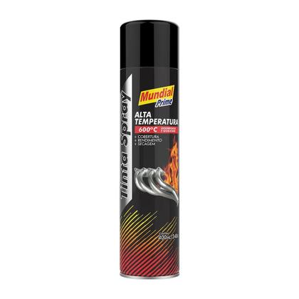 Imagem de Tinta Spray Multiúso Preto Fosco Alta Temperatura 400ml