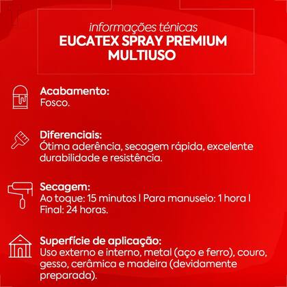 Imagem de Tinta spray premium multi uso eucatex azul escuro 400ml