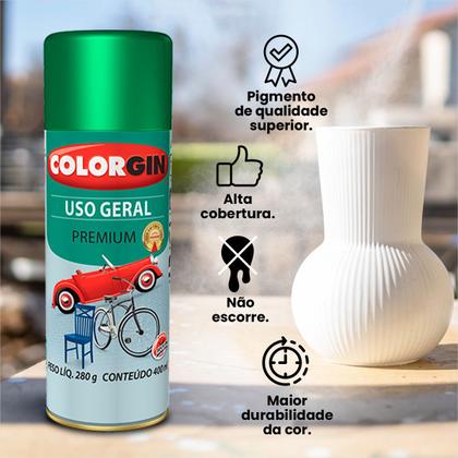 Imagem de Tinta Spray Premium Uso Geral Alto Rendimento 400ml Kit C/3